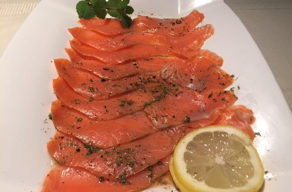 Sashimi de Trucha ahumada