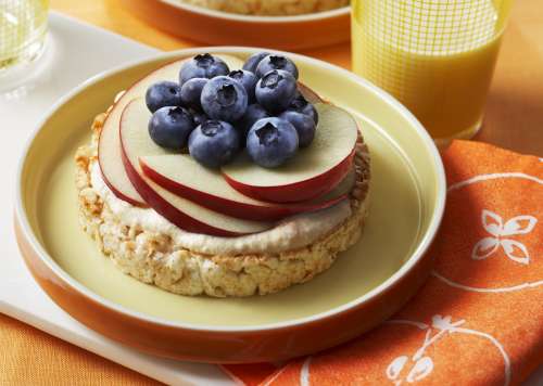 Galletas de arroz con frutas