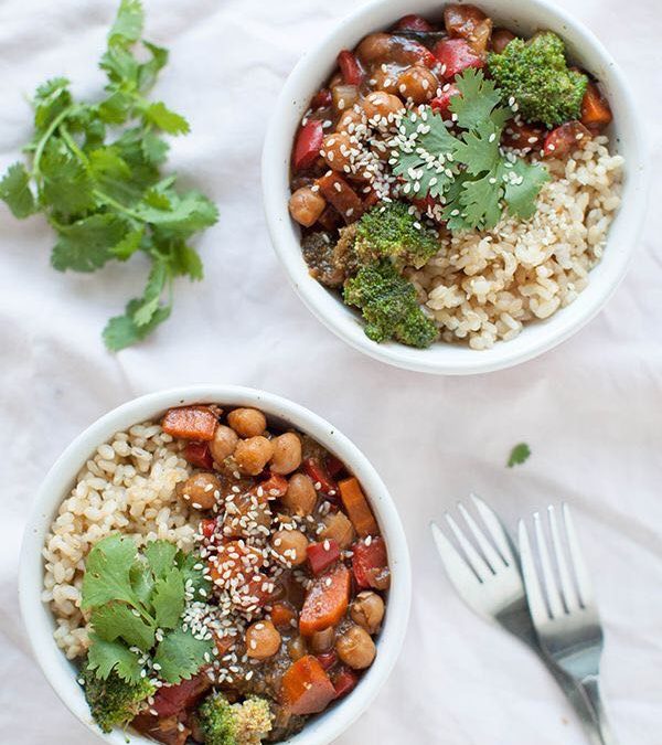 Garbanzos con Salsa Teriyaki