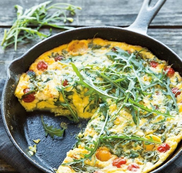 Frittata de Tomate y Choclo